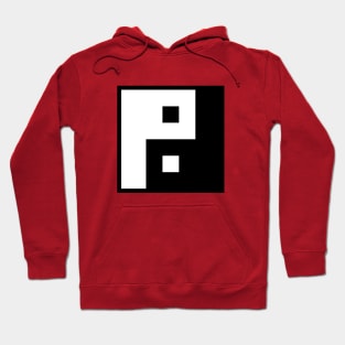 8 Bit Pixel Square Yin Yang Hoodie